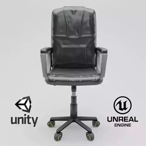 Low Poly PBR - Office Chair Black