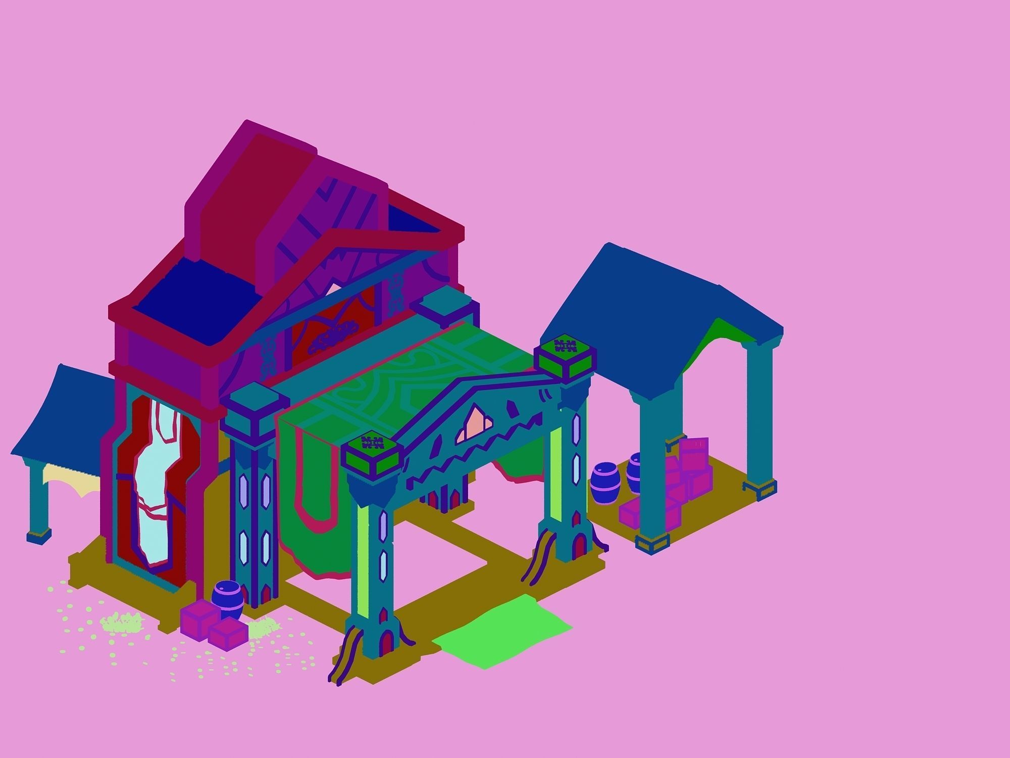 Dragon Lair - House 01 3D model_4