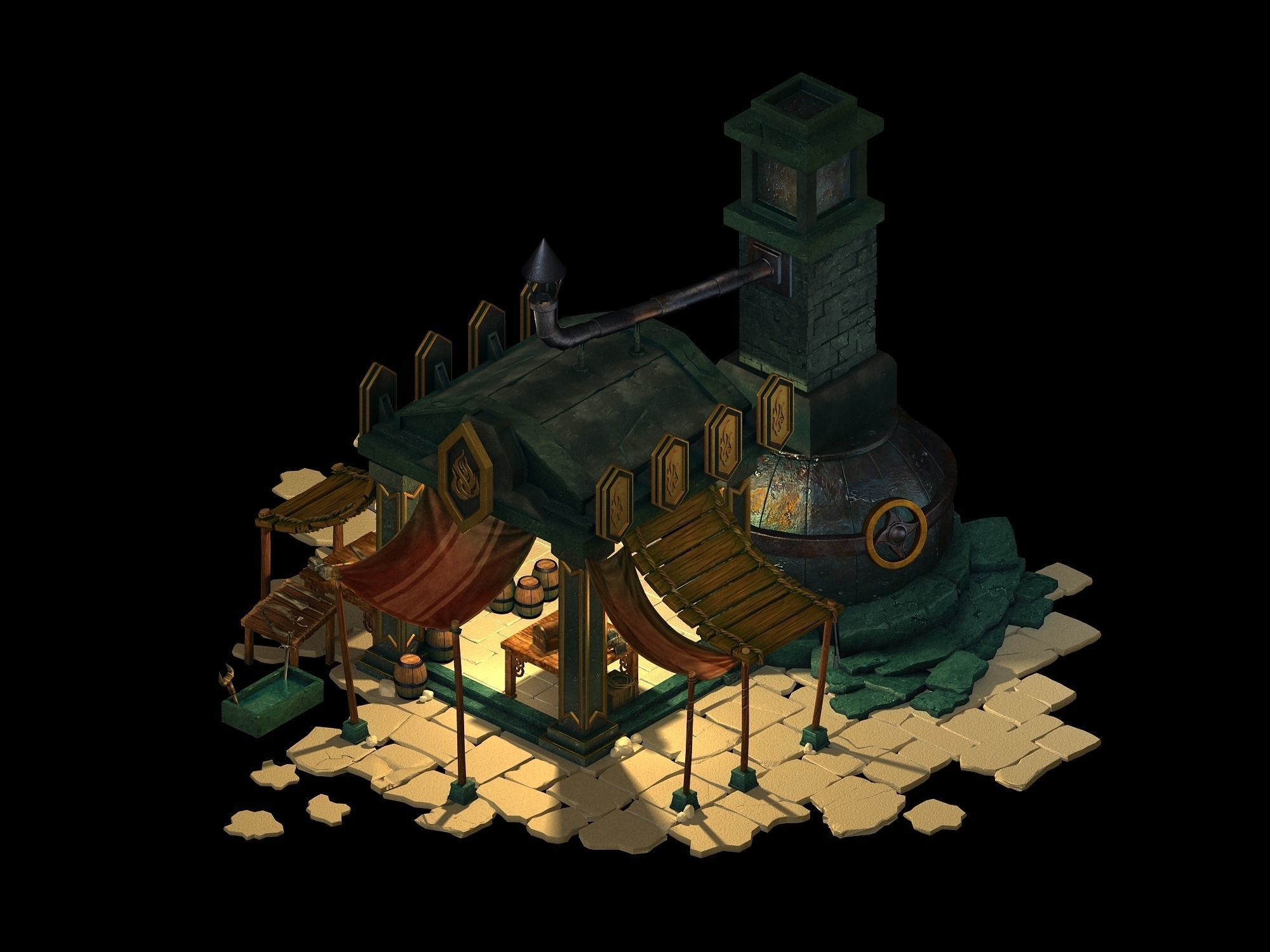 Dragon Lair - Blacksmith Shop 01 3D model_1