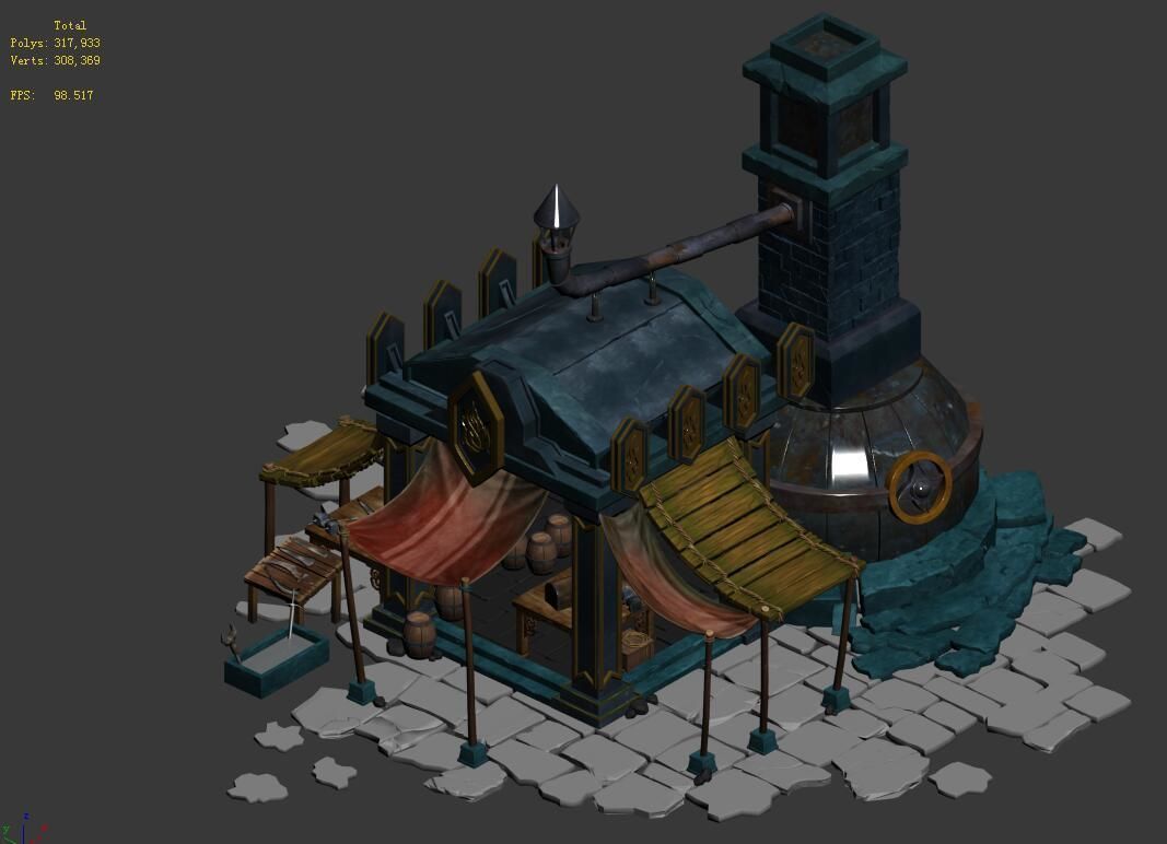 Dragon Lair - Blacksmith Shop 01 3D model_2