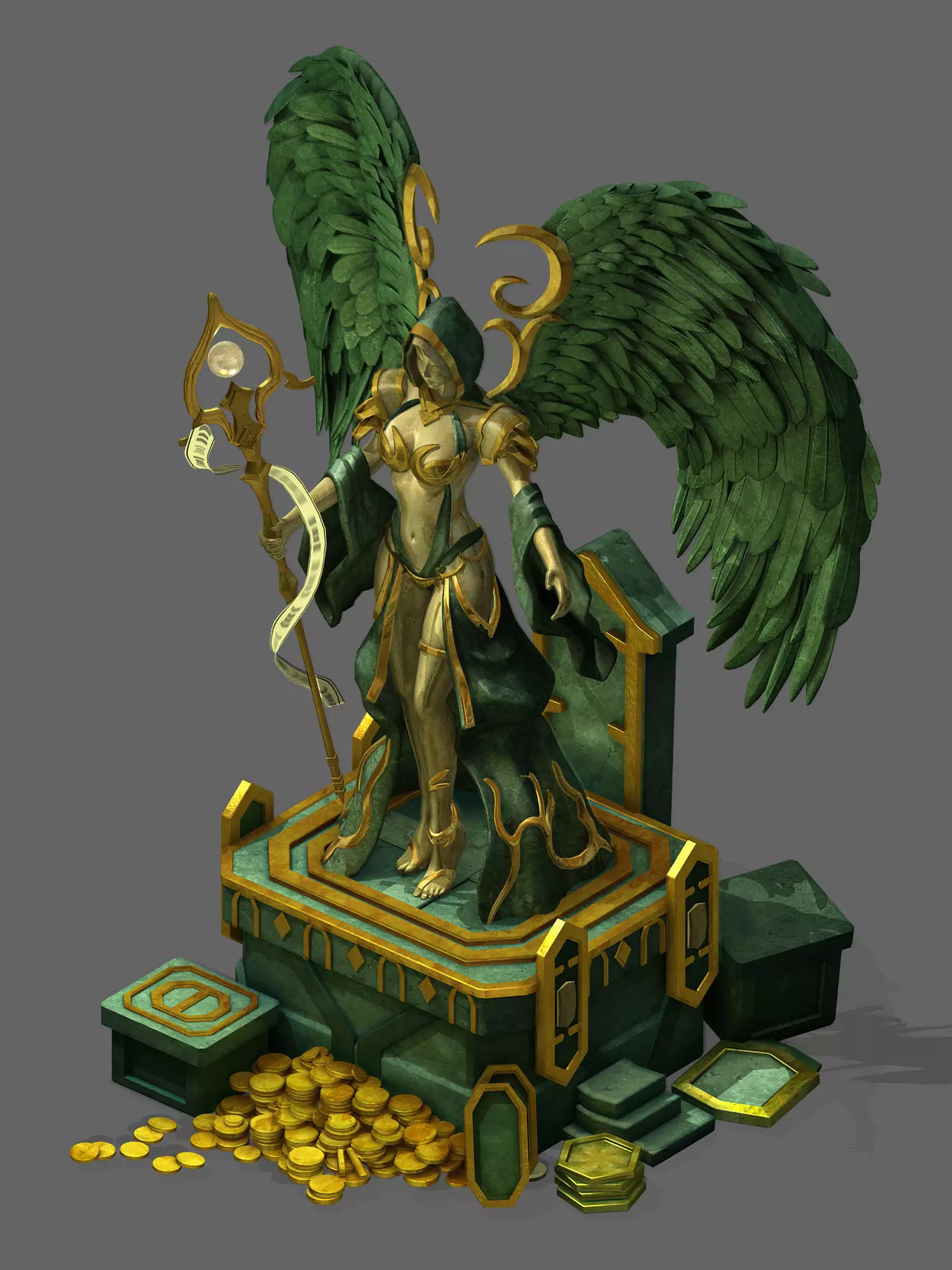 Dragon Lair - Statue of War Goddess 3D model