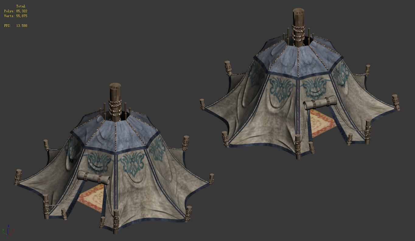 Barracks Buildings - Tents 043 3D model_3