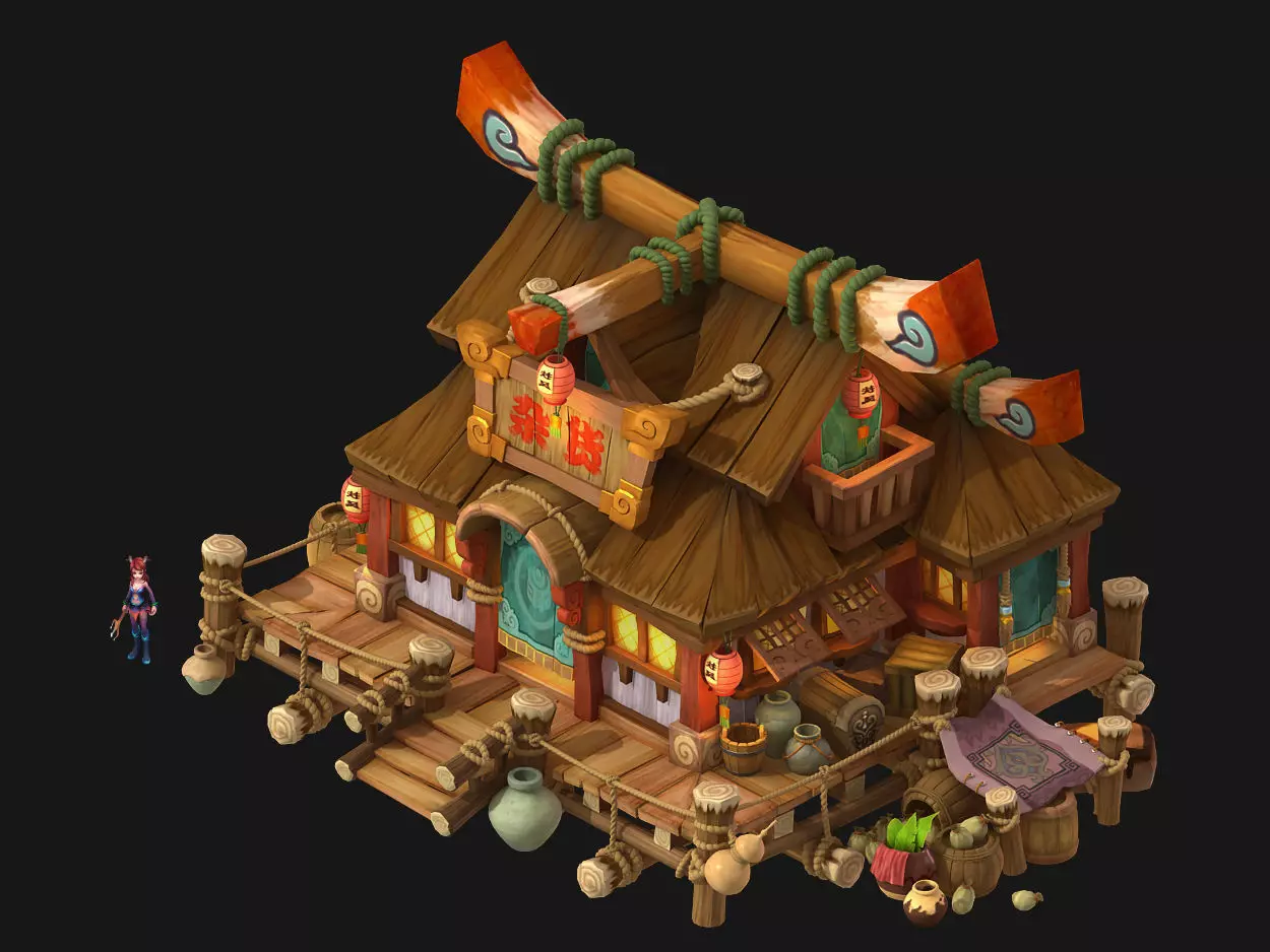 Cartoon City - pawnshop 271 3D model_0