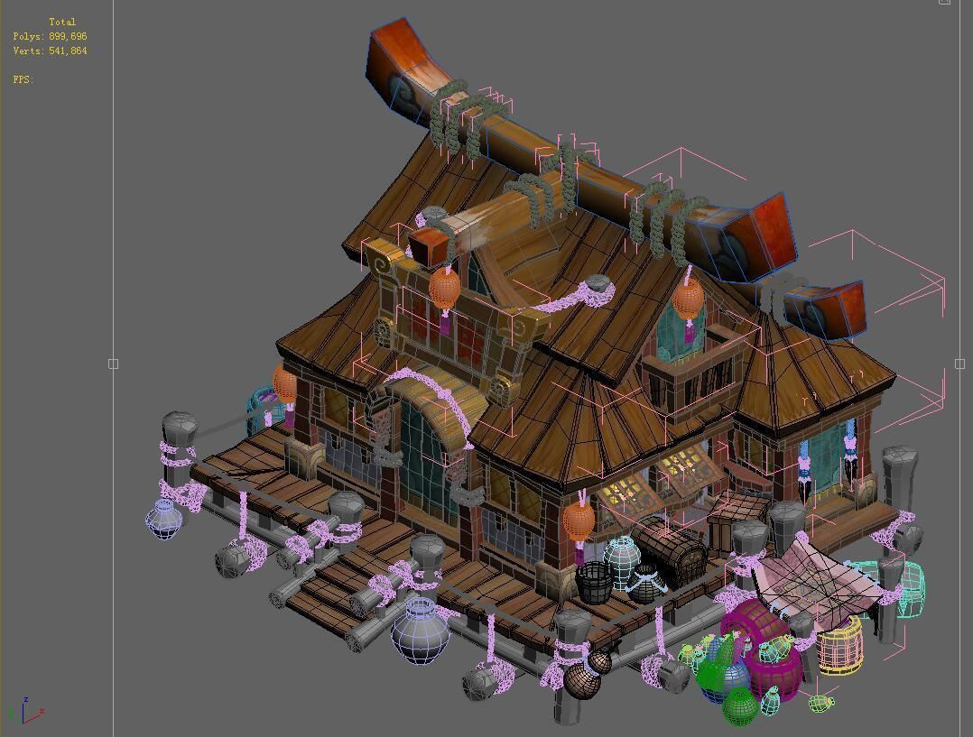 Cartoon City - pawnshop 271 3D model_3