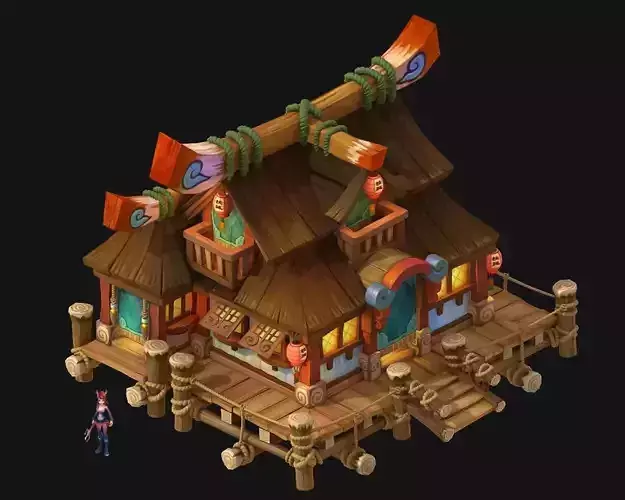 Cartoon city - ordinary houses