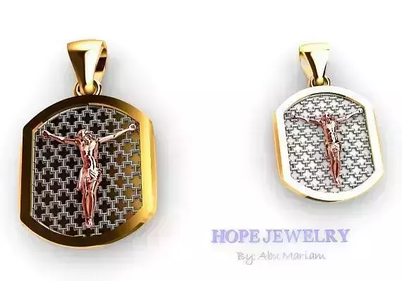 Cross pendant locket style 2 sizes 4 pcs each 
