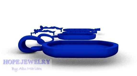 Cross pendant locket style 2 sizes 4 pcs each 3D print model_14