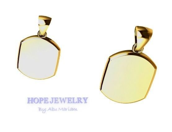 Cross pendant locket style 2 sizes 4 pcs each 3D print model_11