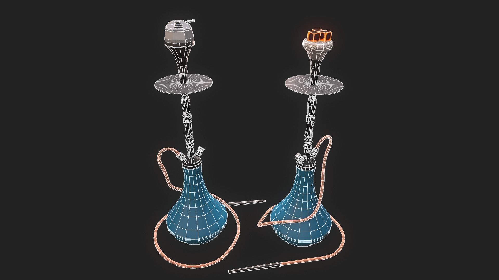 Hookah pbr pack low-poly Low-poly 3D model_14