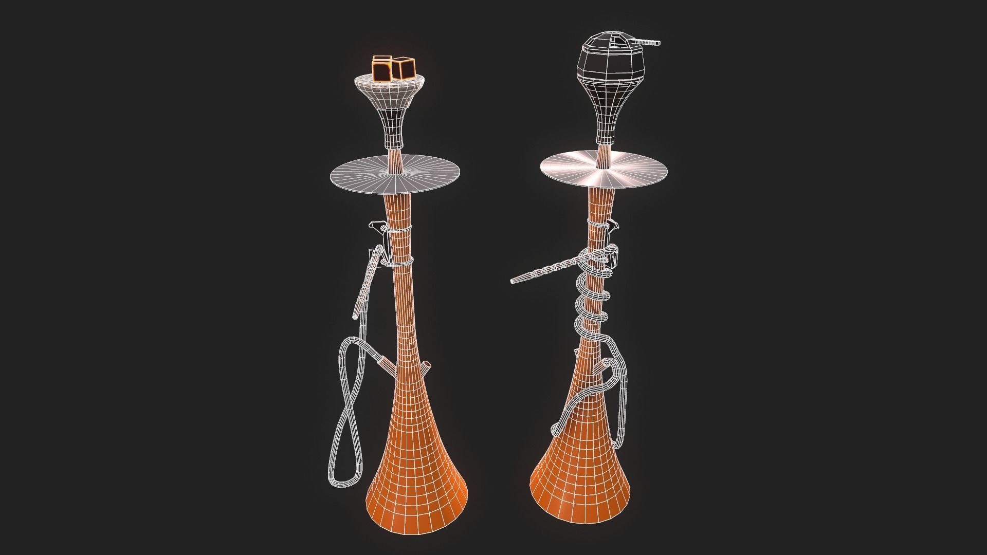 Hookah pbr pack low-poly Low-poly 3D model_11