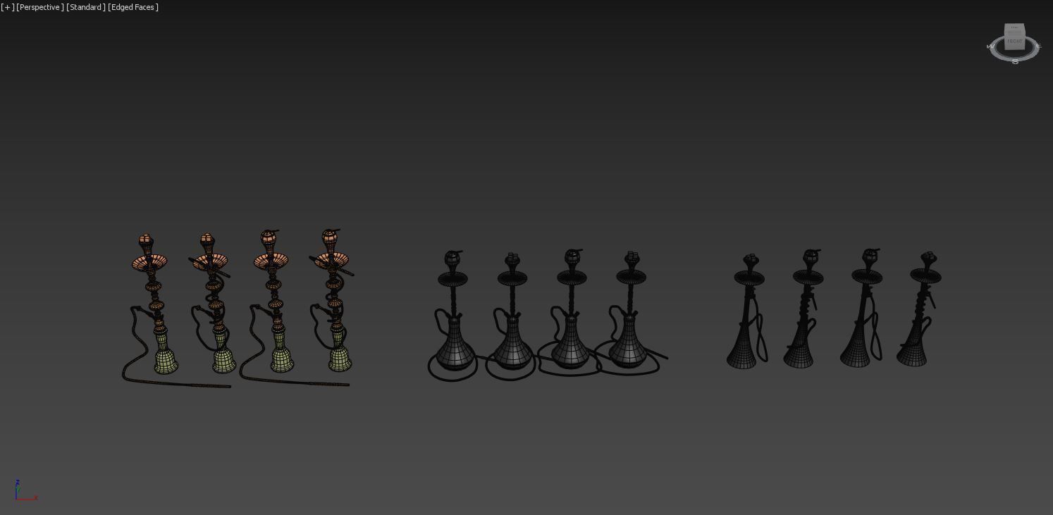 Hookah pbr pack low-poly Low-poly 3D model_15
