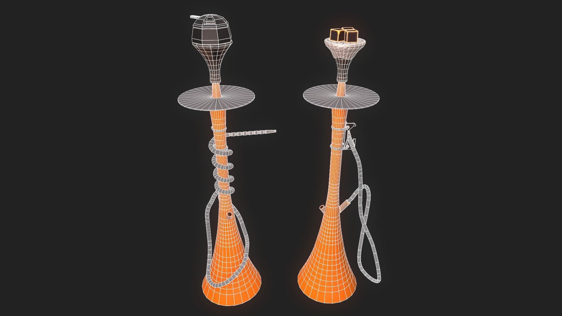 Hookah pbr pack low-poly Low-poly 3D model_6