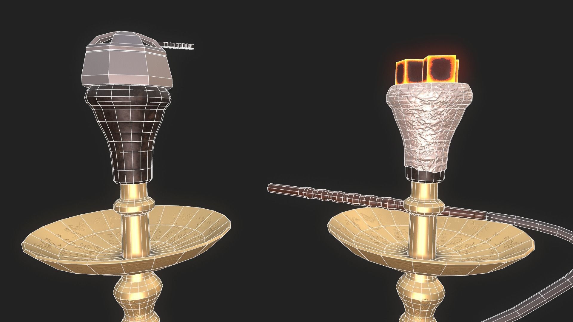 Hookah pbr pack low-poly Low-poly 3D model_8