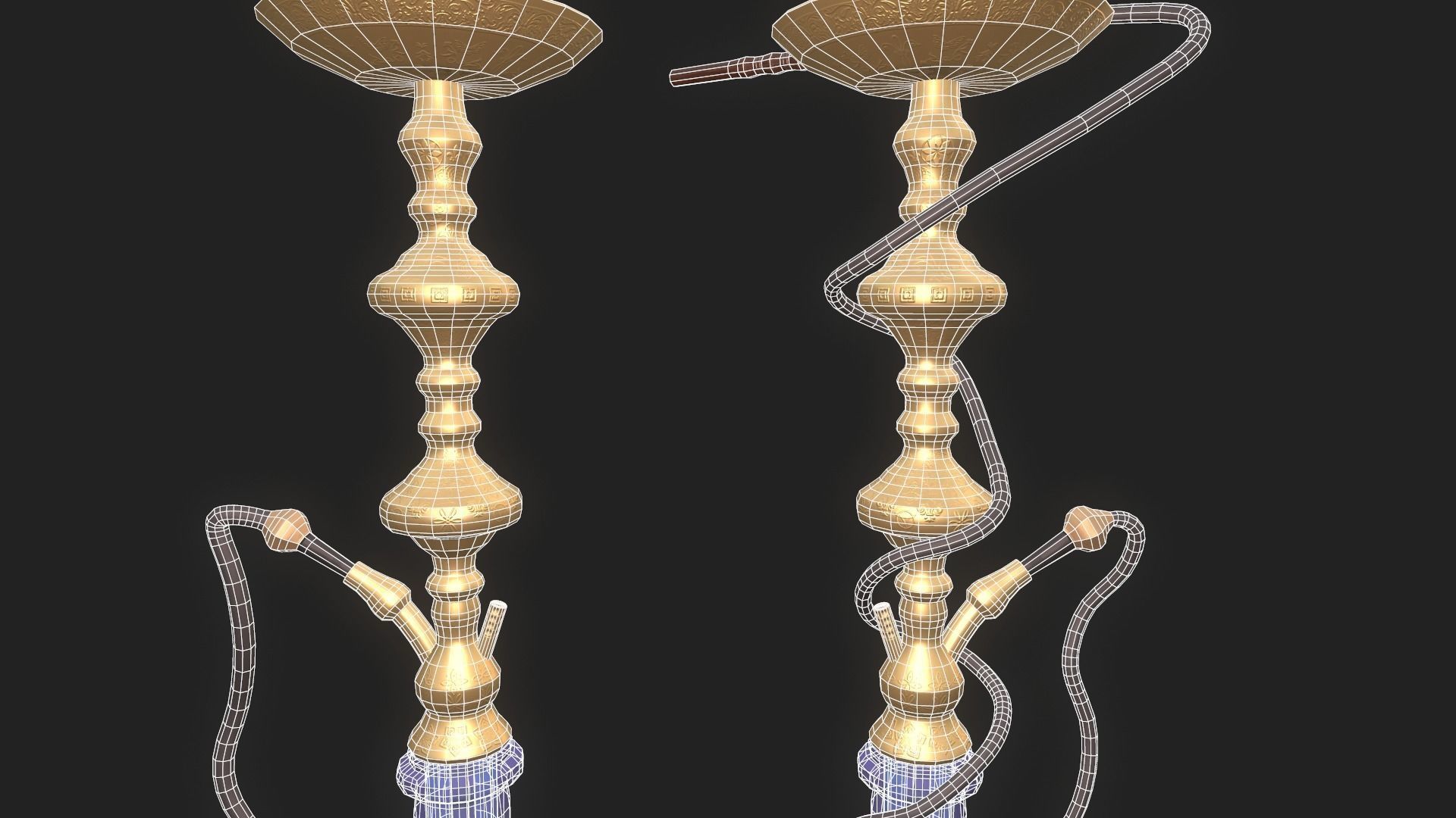 Hookah pbr pack low-poly Low-poly 3D model_7