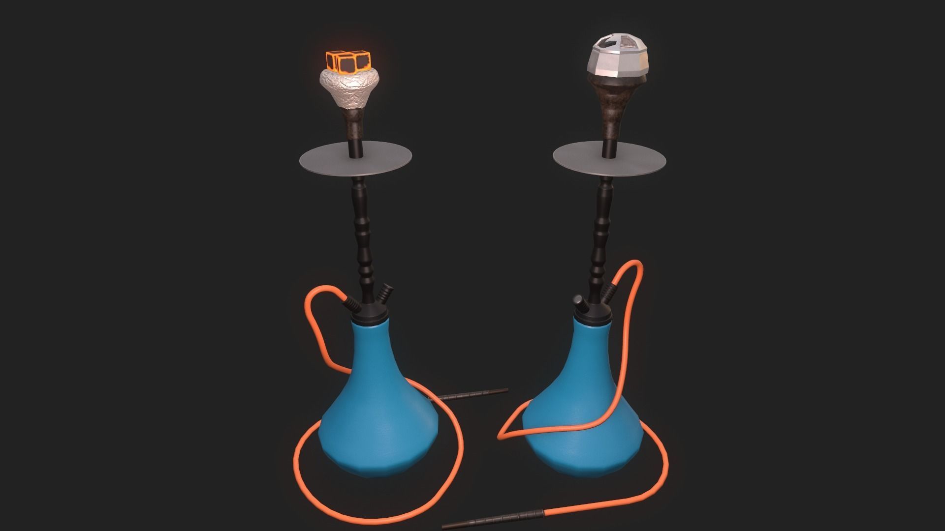 Hookah pbr pack low-poly Low-poly 3D model_12