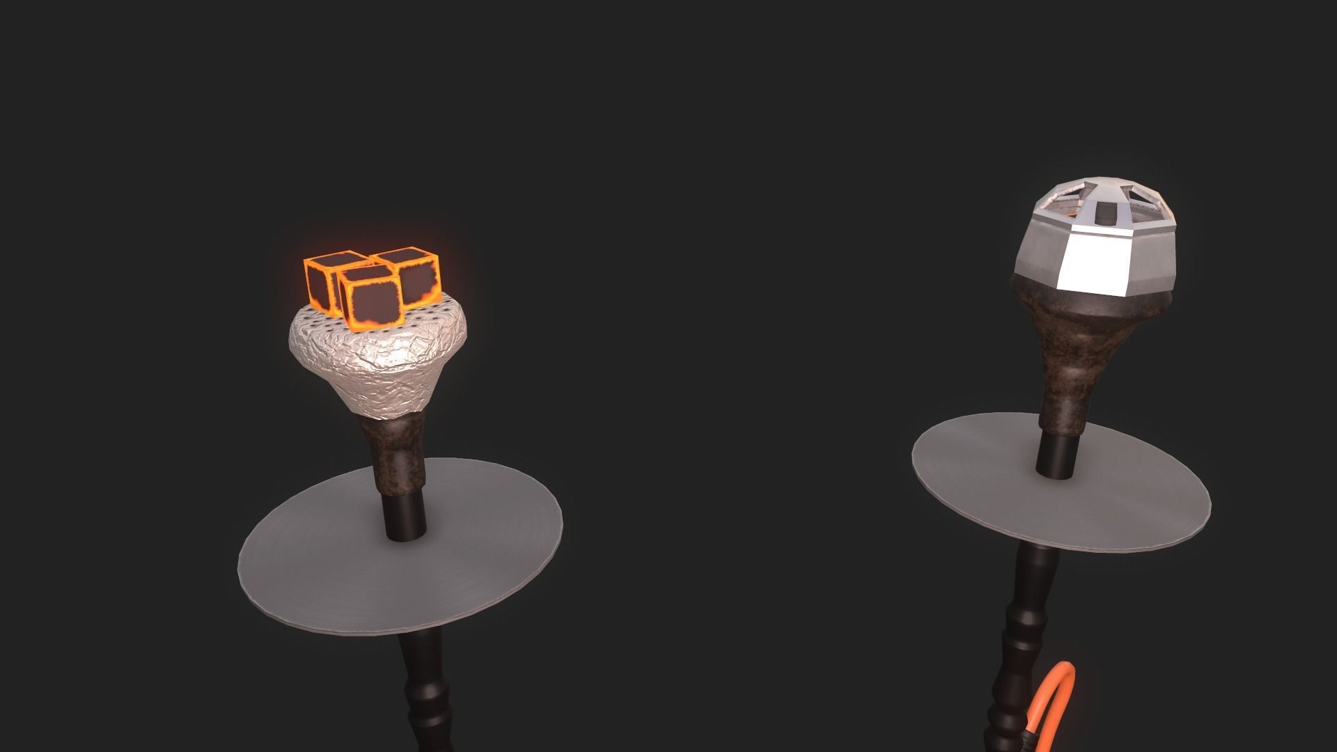 Hookah pbr pack low-poly Low-poly 3D model_9