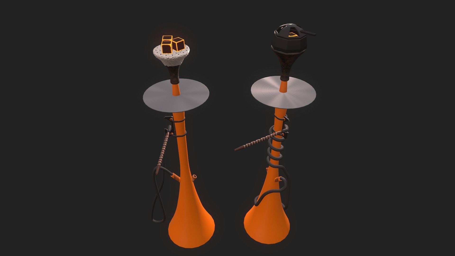 Hookah pbr pack low-poly Low-poly 3D model_5