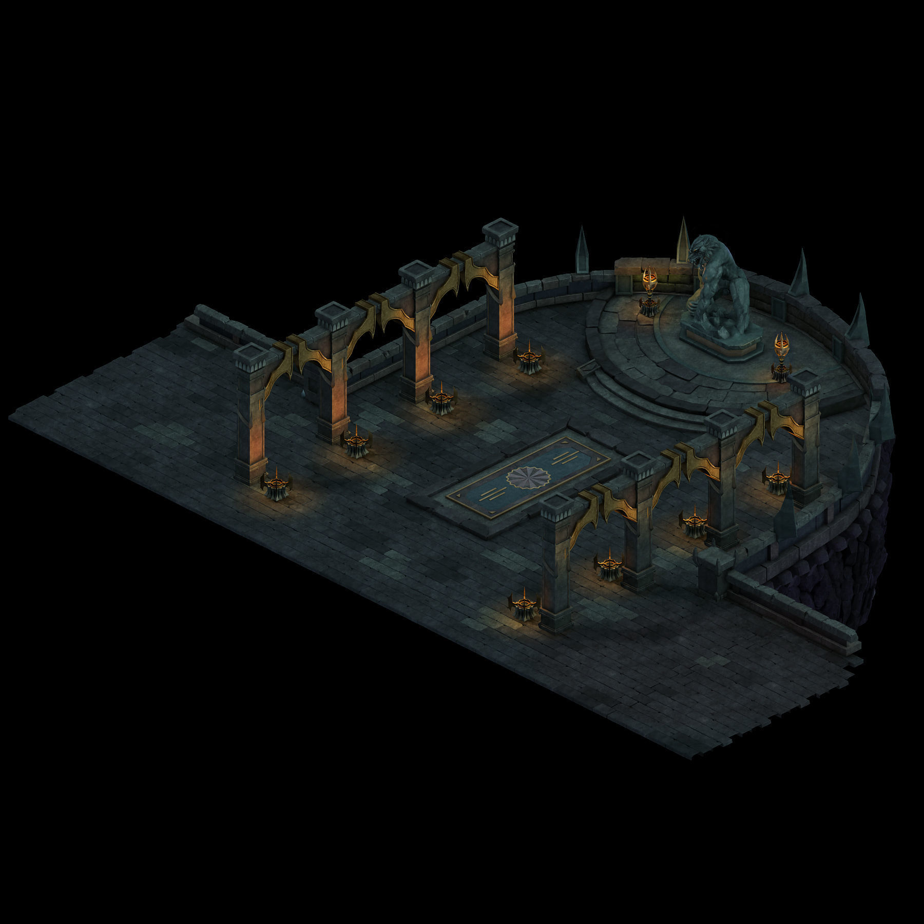 The werewolf palace - boss center altar 3D model_1