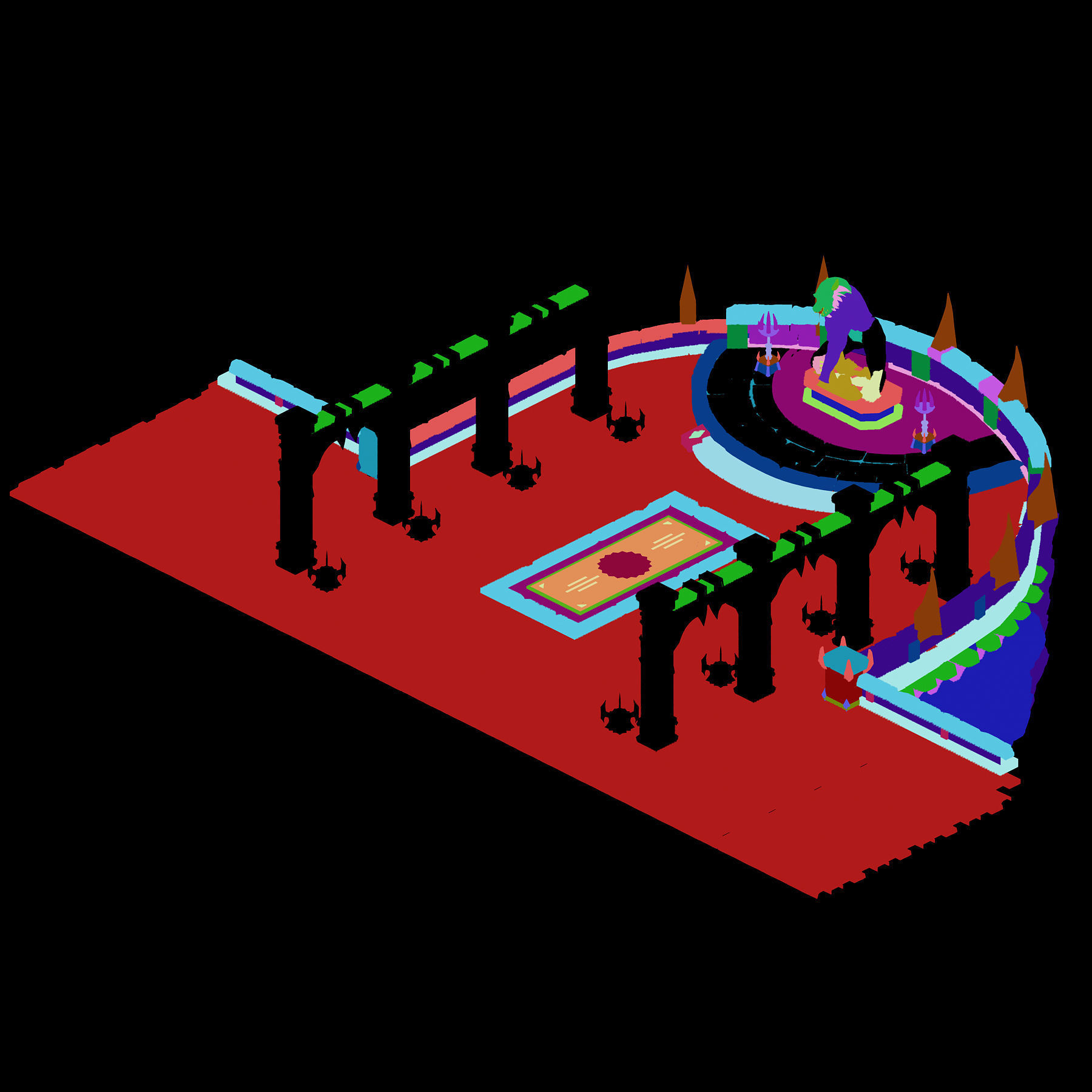 The werewolf palace - boss center altar 3D model_3