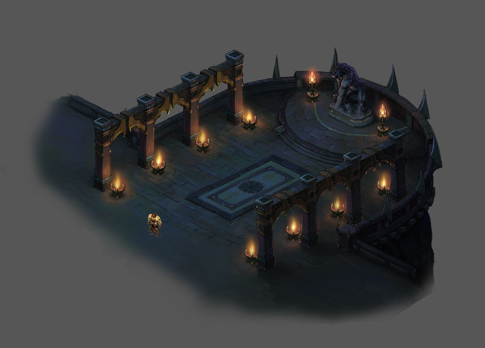 The werewolf palace - boss center altar 3D model_2