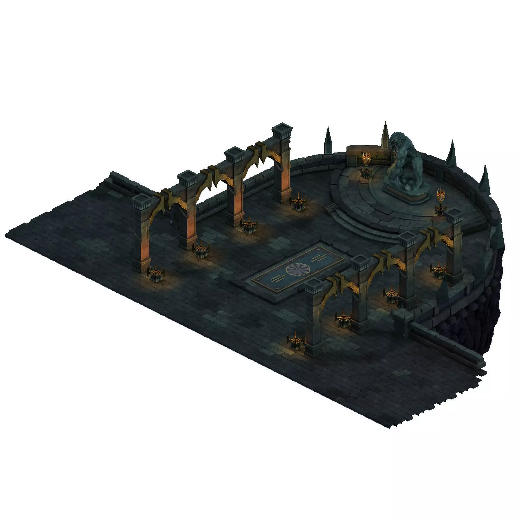 The werewolf palace - boss center altar 3D model_0