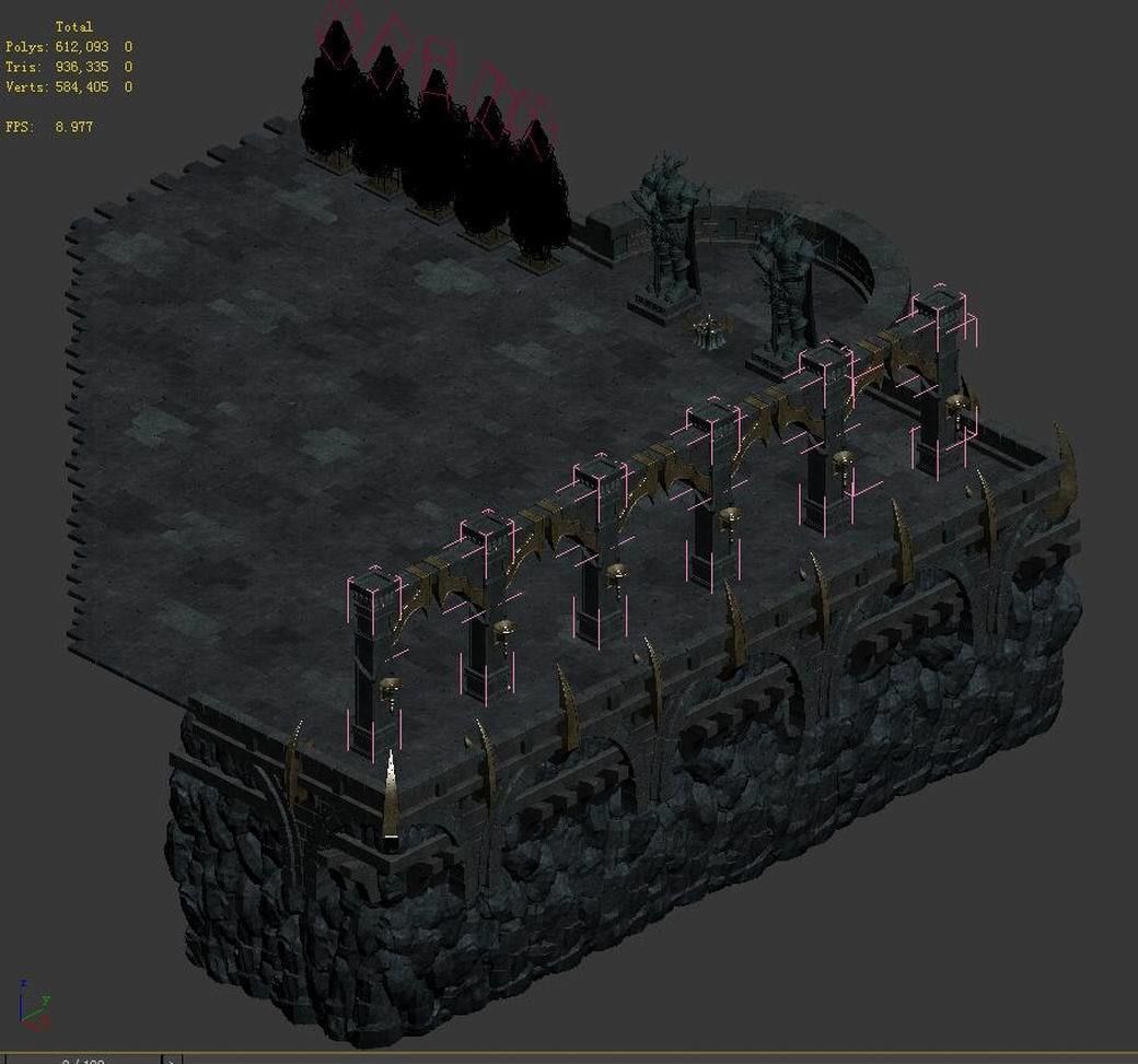The werewolf palace - boss center altar 02 3D model_2