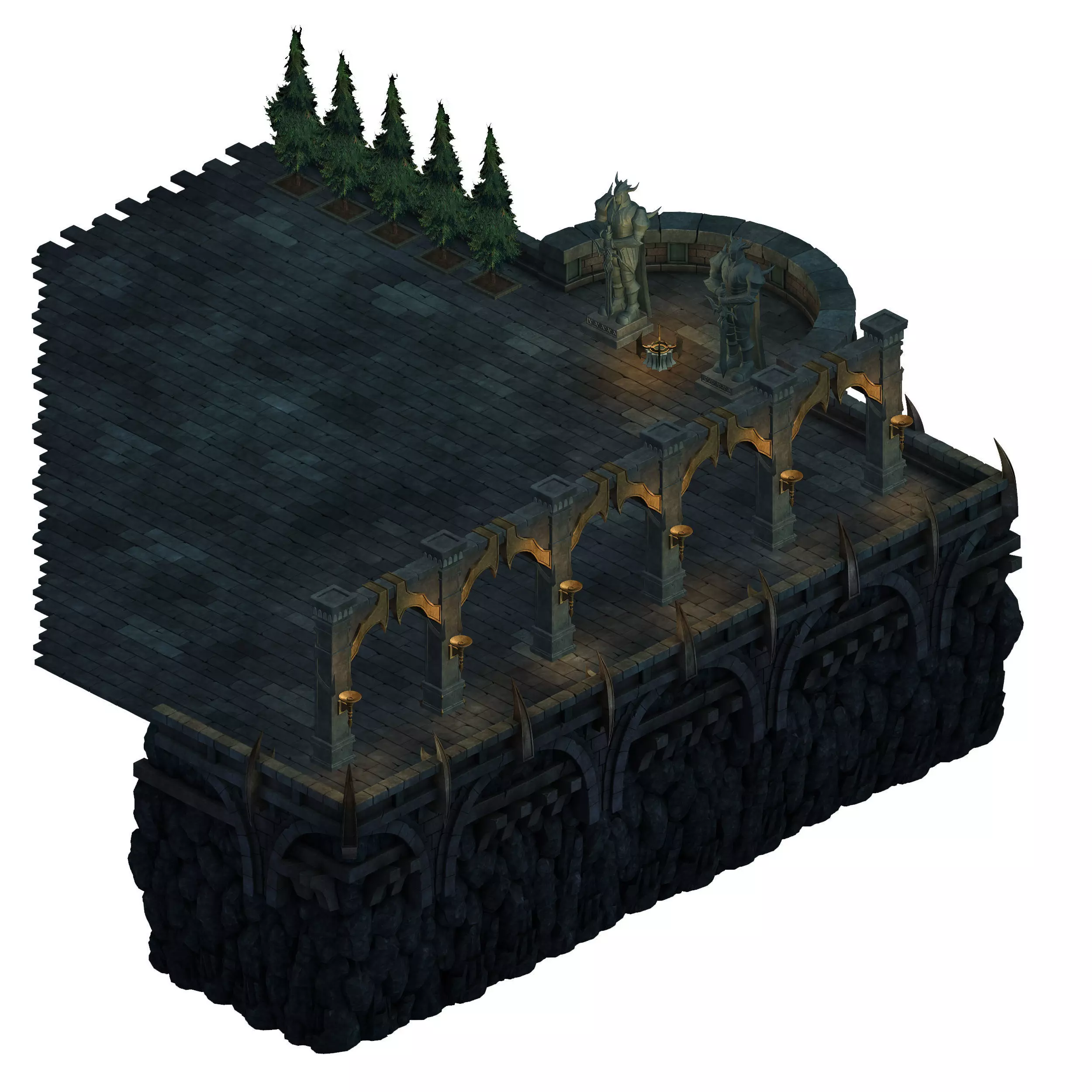 The werewolf palace - boss center altar 02 3D model_0