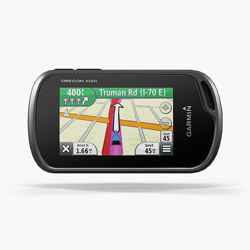 Garmin Oregon 600t handheld outdoor GPS navigator Low-poly 3D model