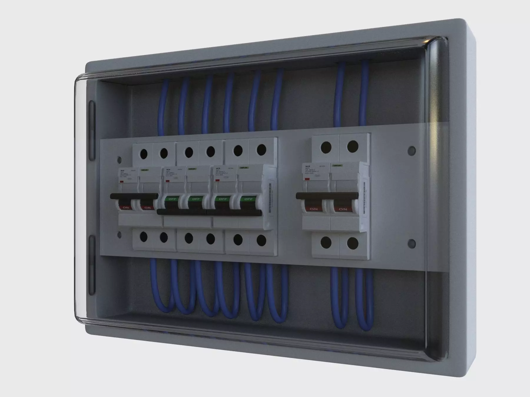 BOX FUSE - Circuit Breaker Low-poly 3D model