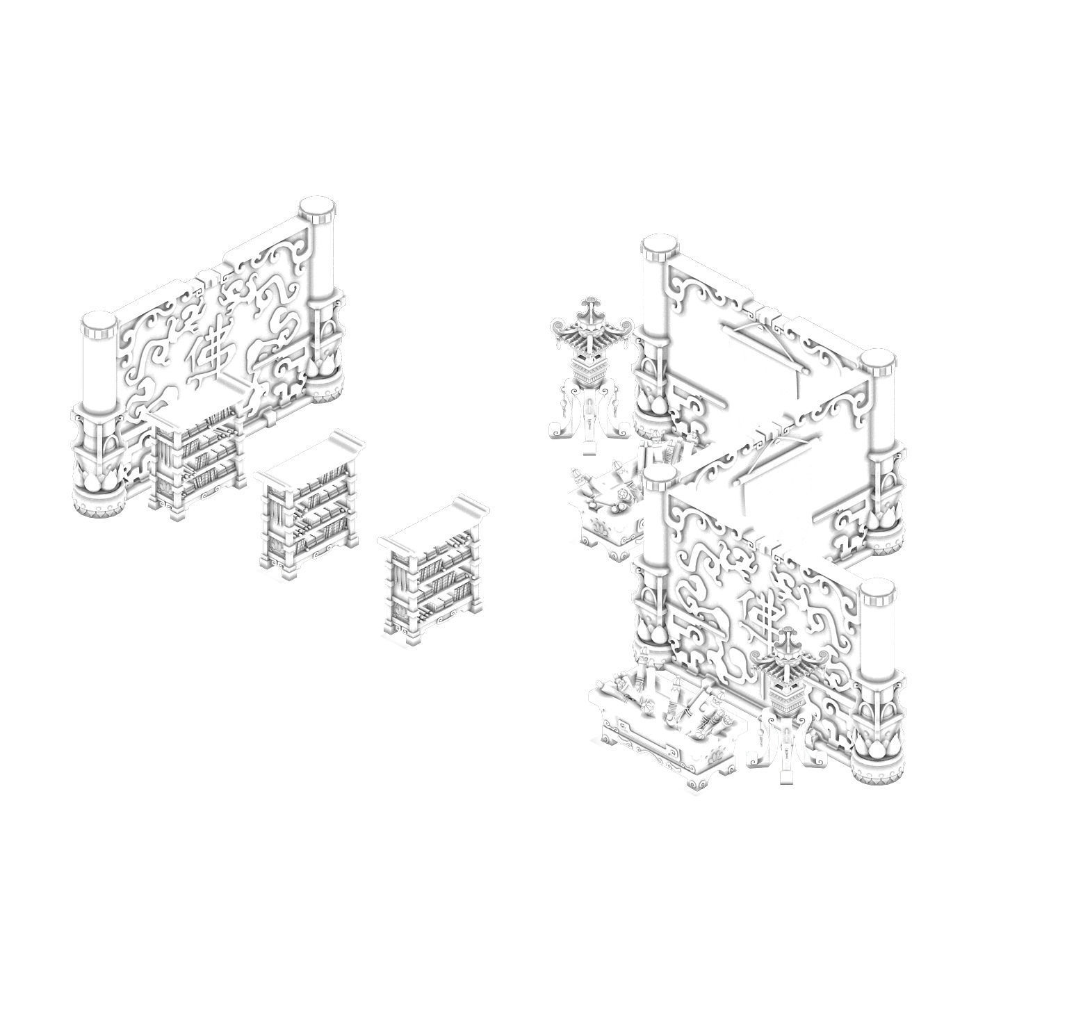 Lei Fengta - partition - debris 3D model_1