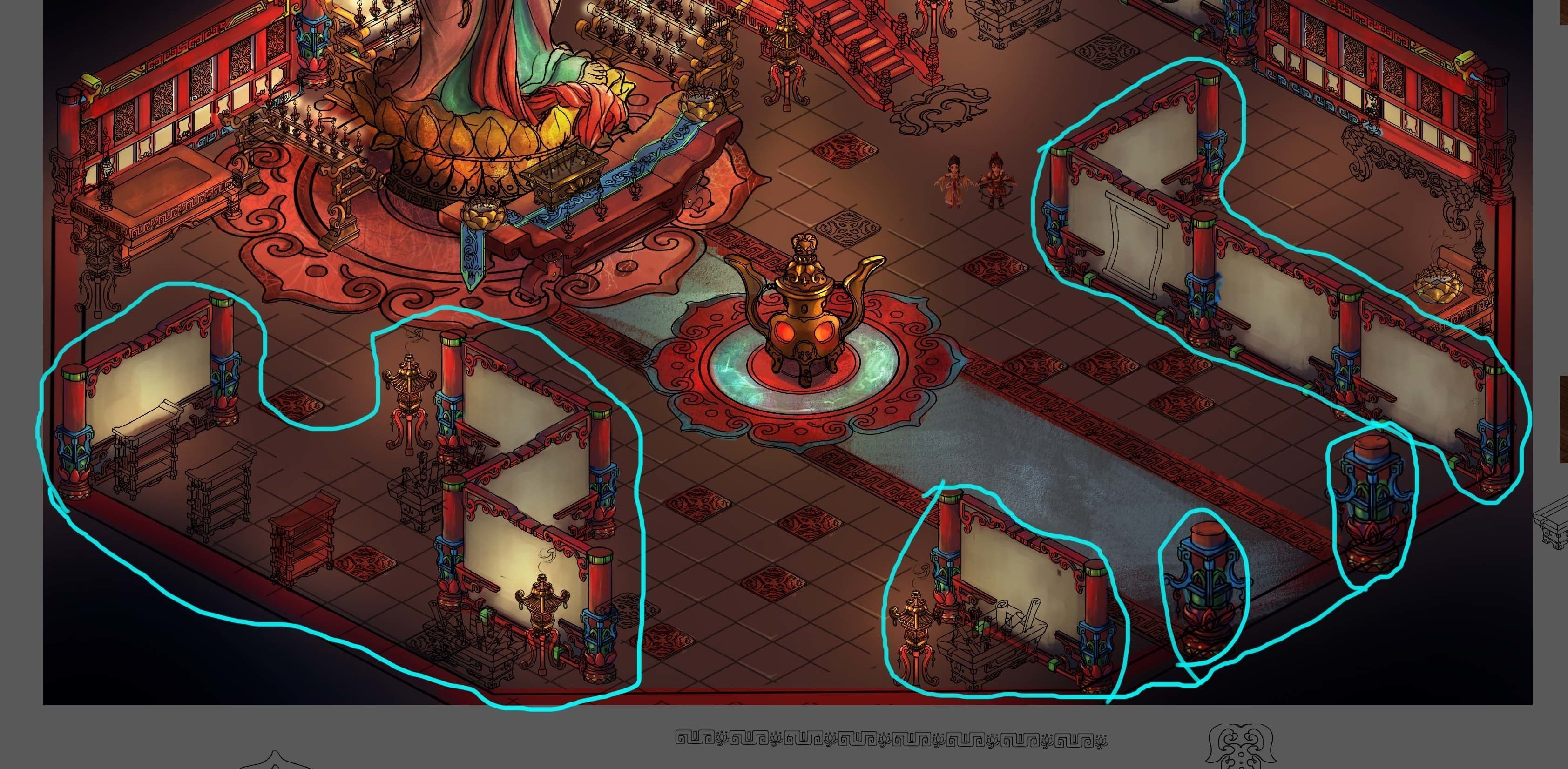 Leifeng tower - partition wall - debris 02 3D model_4