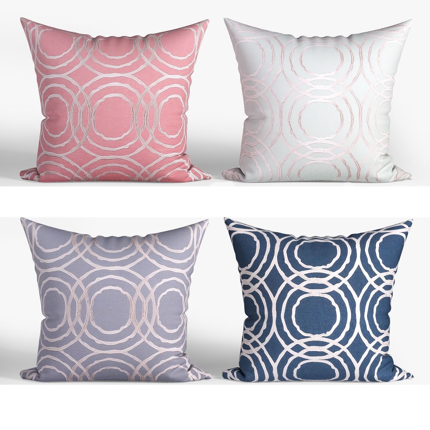 25 Decorative set pillow Low-poly 3D model_24