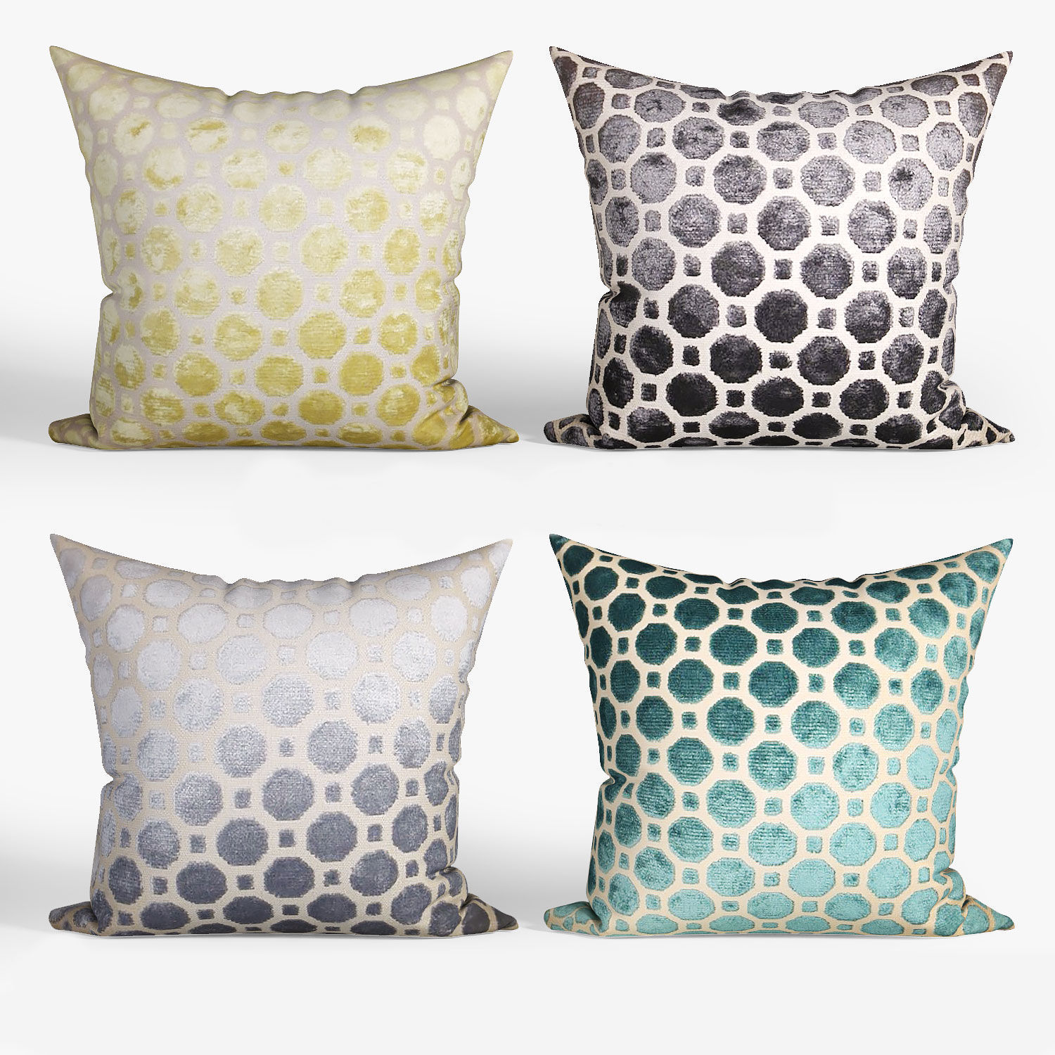 25 Decorative set pillow Low-poly 3D model_7