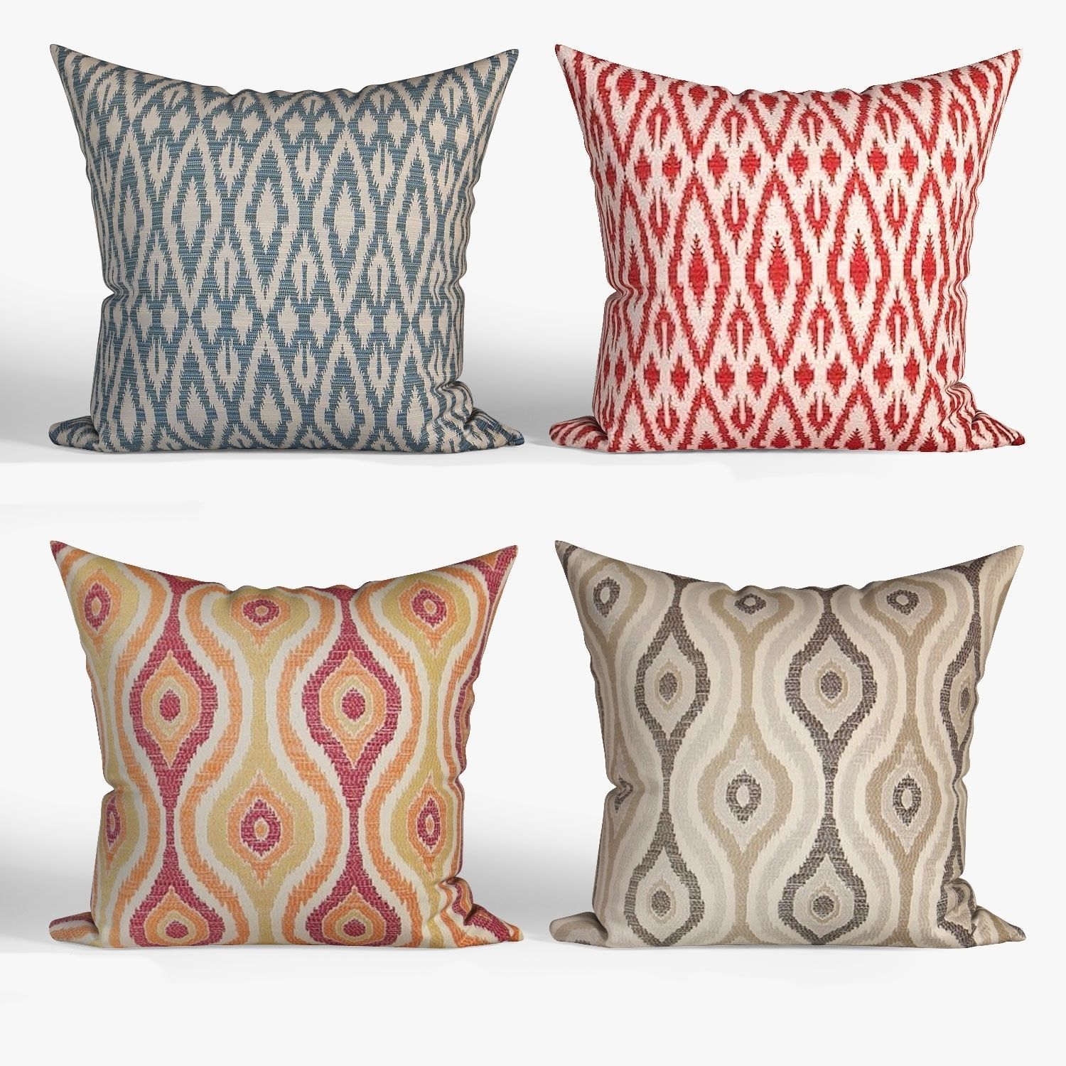 25 Decorative set pillow Low-poly 3D model_11