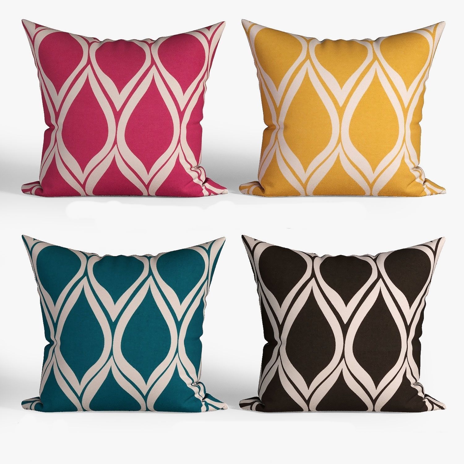 25 Decorative set pillow Low-poly 3D model_15