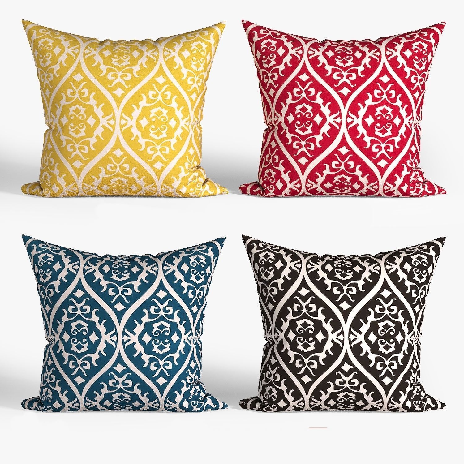 25 Decorative set pillow Low-poly 3D model_18
