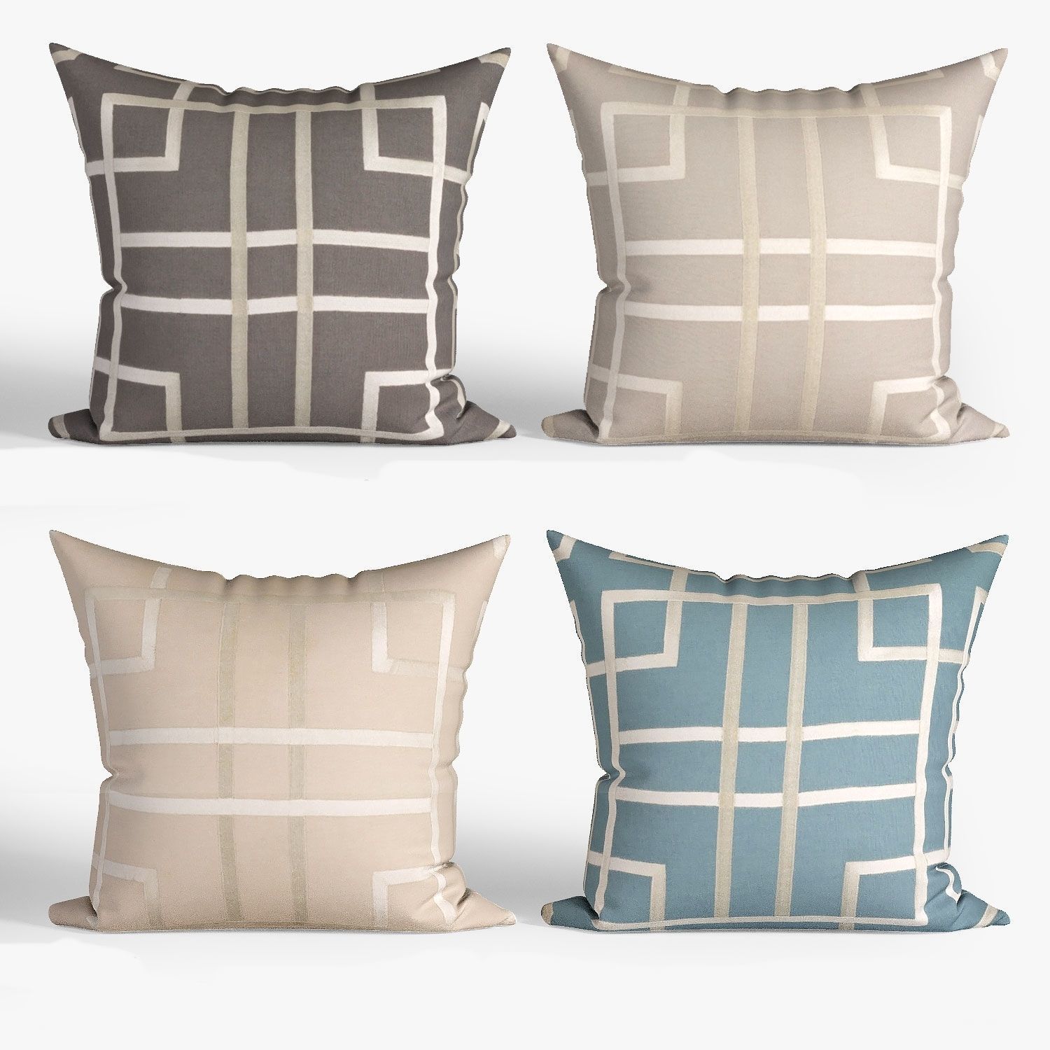 25 Decorative set pillow Low-poly 3D model_14