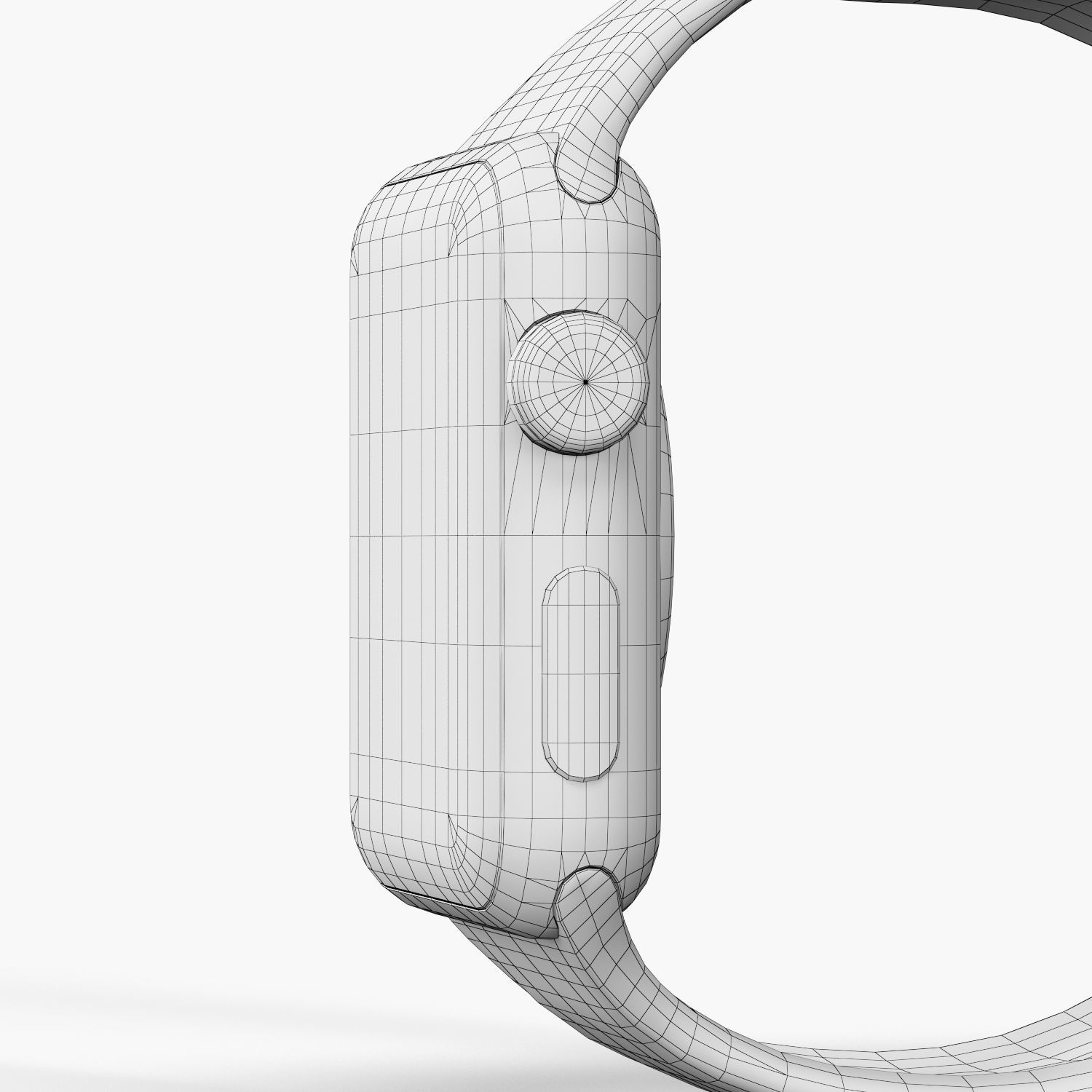 Apple Watch Rose Gold Aluminum Case Lavender Sport Band Low-poly 3D model_18