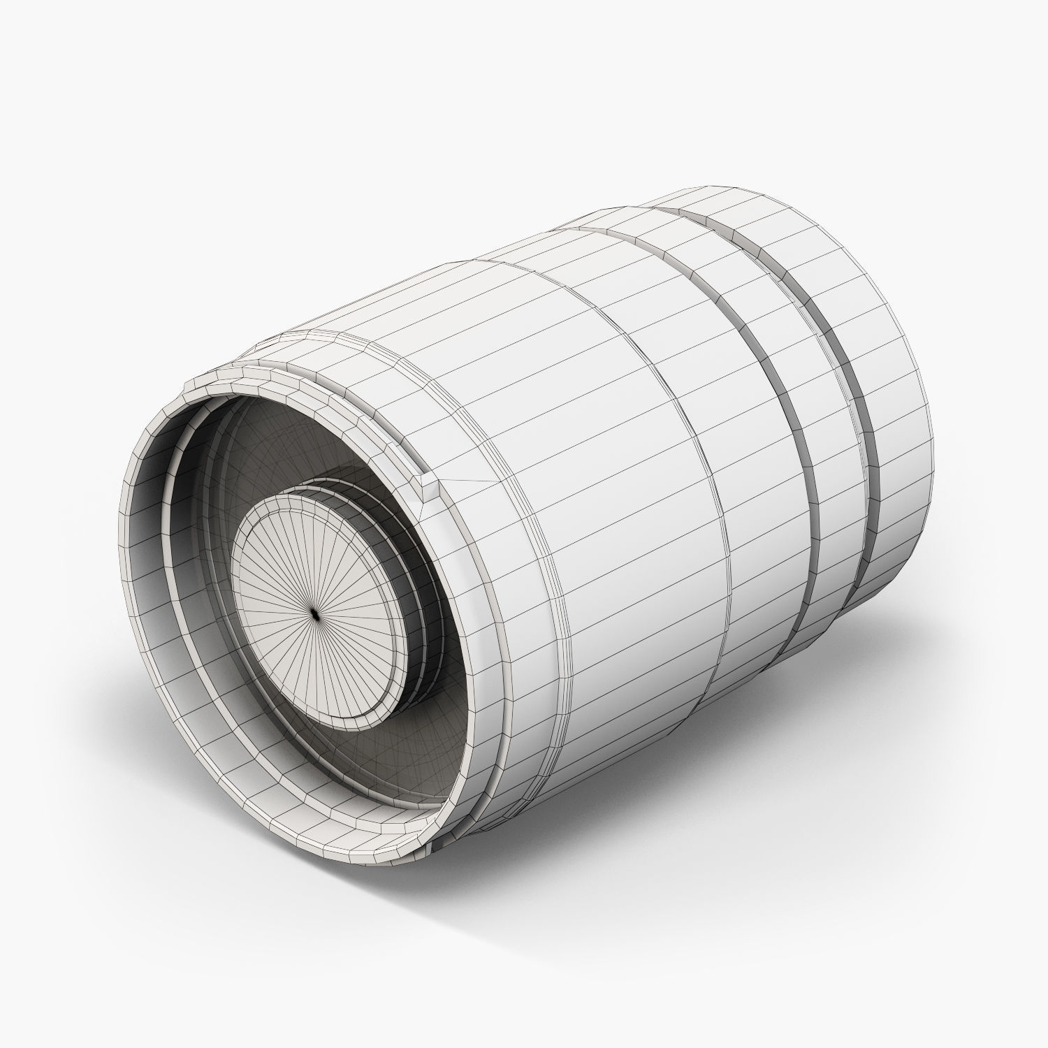 Rokinon Reflex 300mm f6-3 ED UMC CS Lens Low-poly 3D model_9