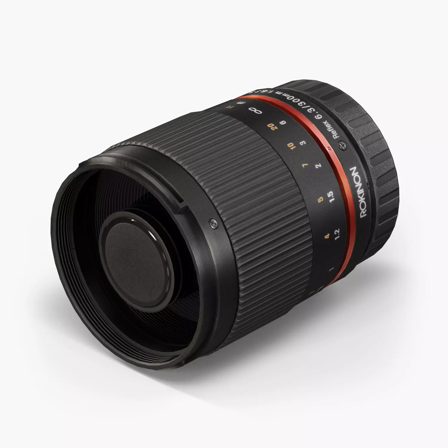 Rokinon Reflex 300mm f6-3 ED UMC CS Lens Low-poly 3D model_0