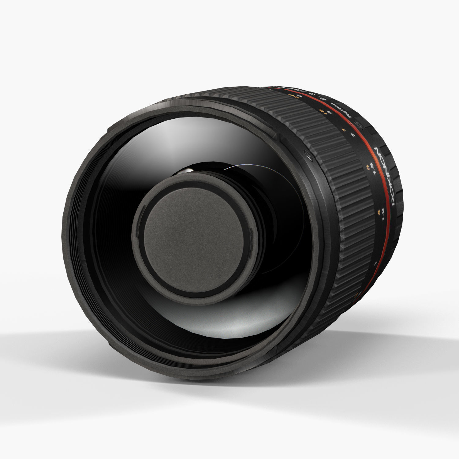 Rokinon Reflex 300mm f6-3 ED UMC CS Lens Low-poly 3D model_3