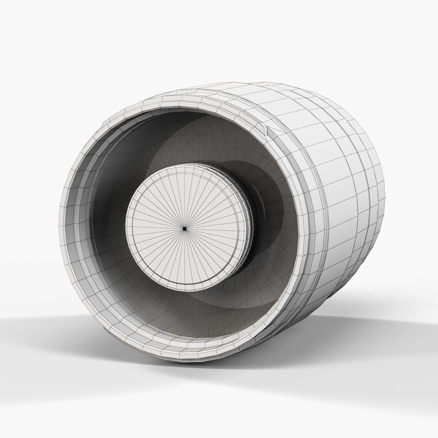 Rokinon Reflex 300mm f6-3 ED UMC CS Lens Low-poly 3D model_10