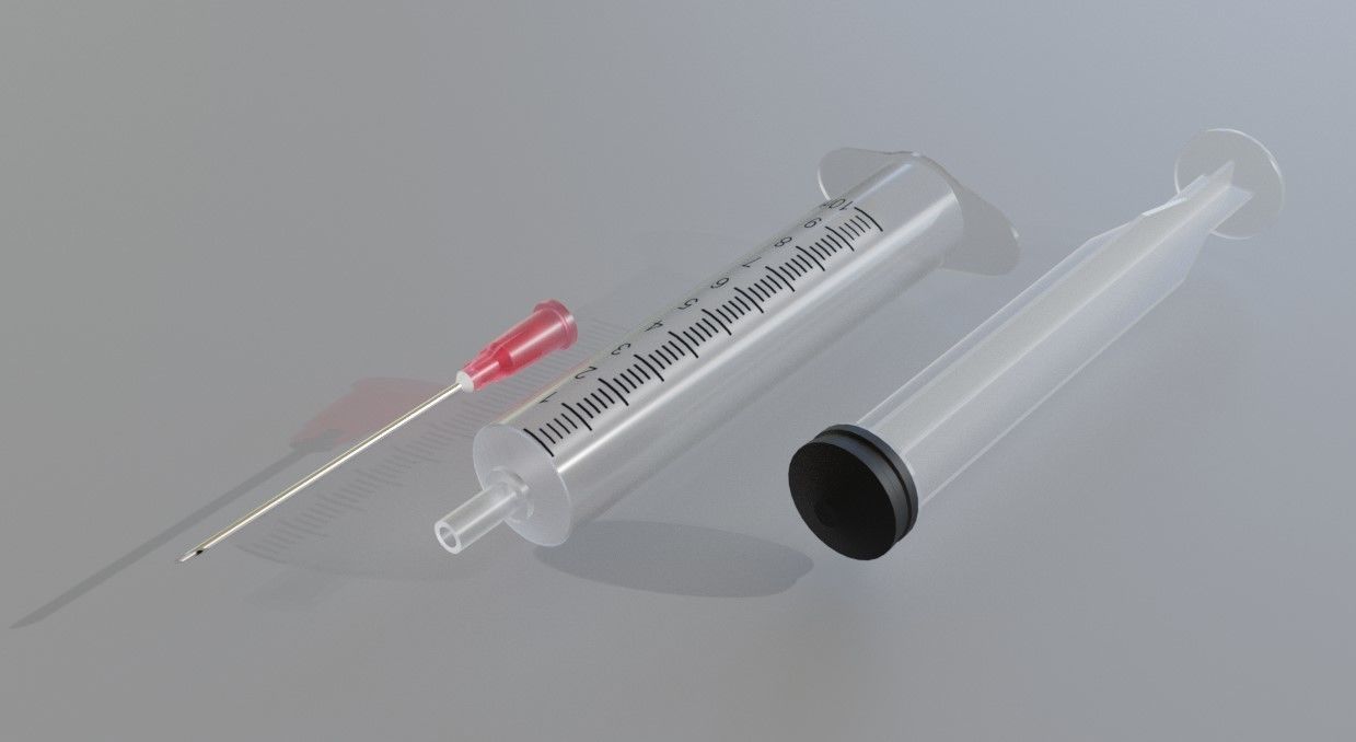 Syringe 10ml - Injection - Seringa - Injecao  3D model_1