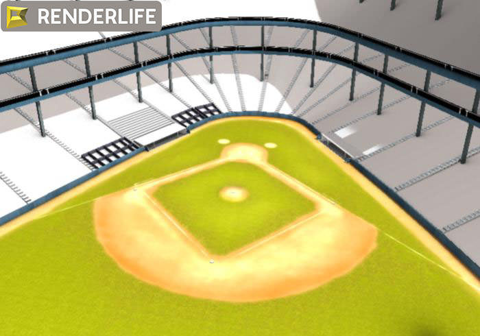 Yankee stadium exterior 3D model_1