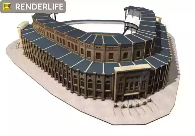 Yankee stadium exterior 3D model