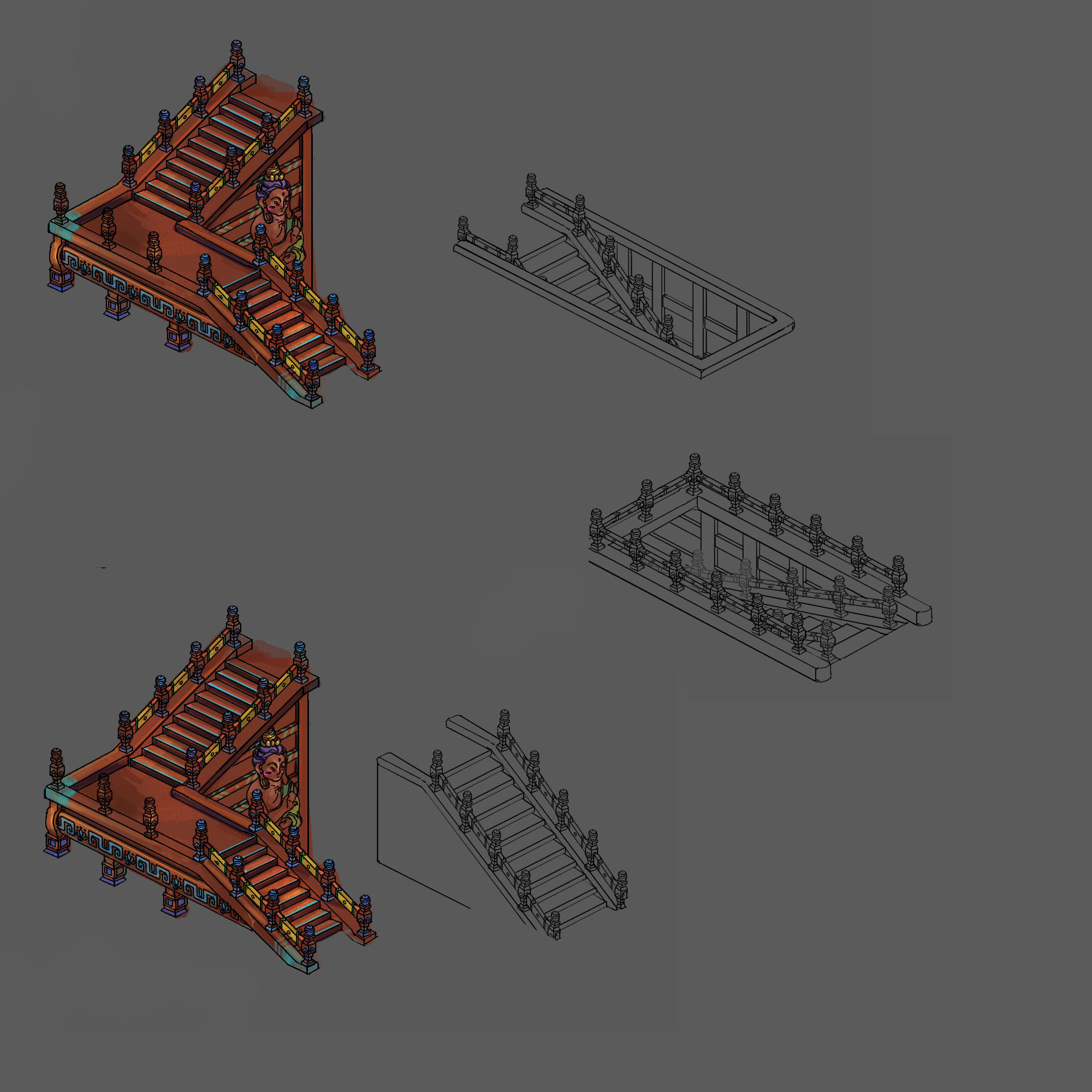 Lei pagoda - stairs 07 3D model_4