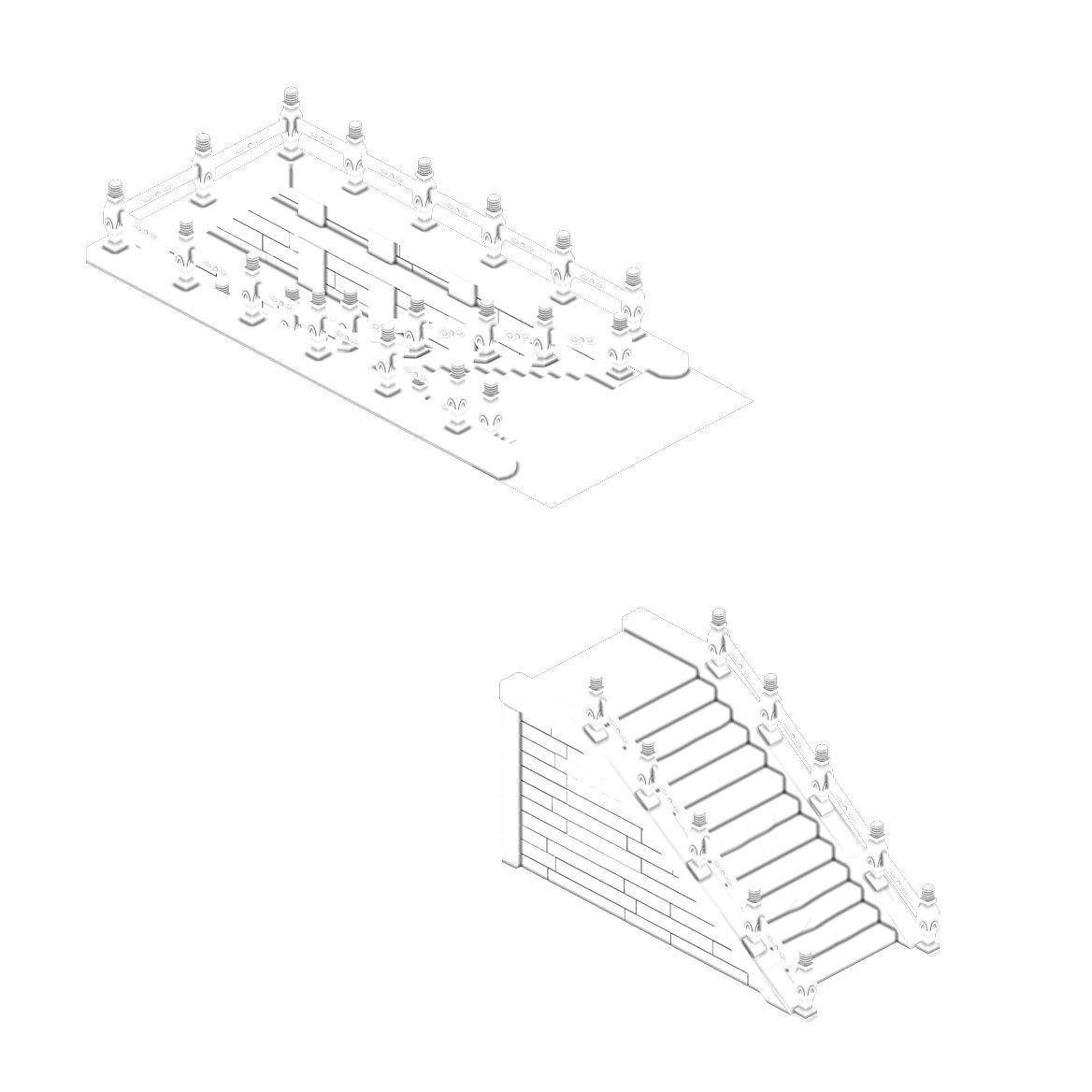 Pagoda - Stairs 09 3D model_3