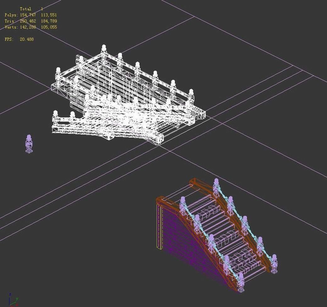 Pagoda - Stairs 09 3D model_4