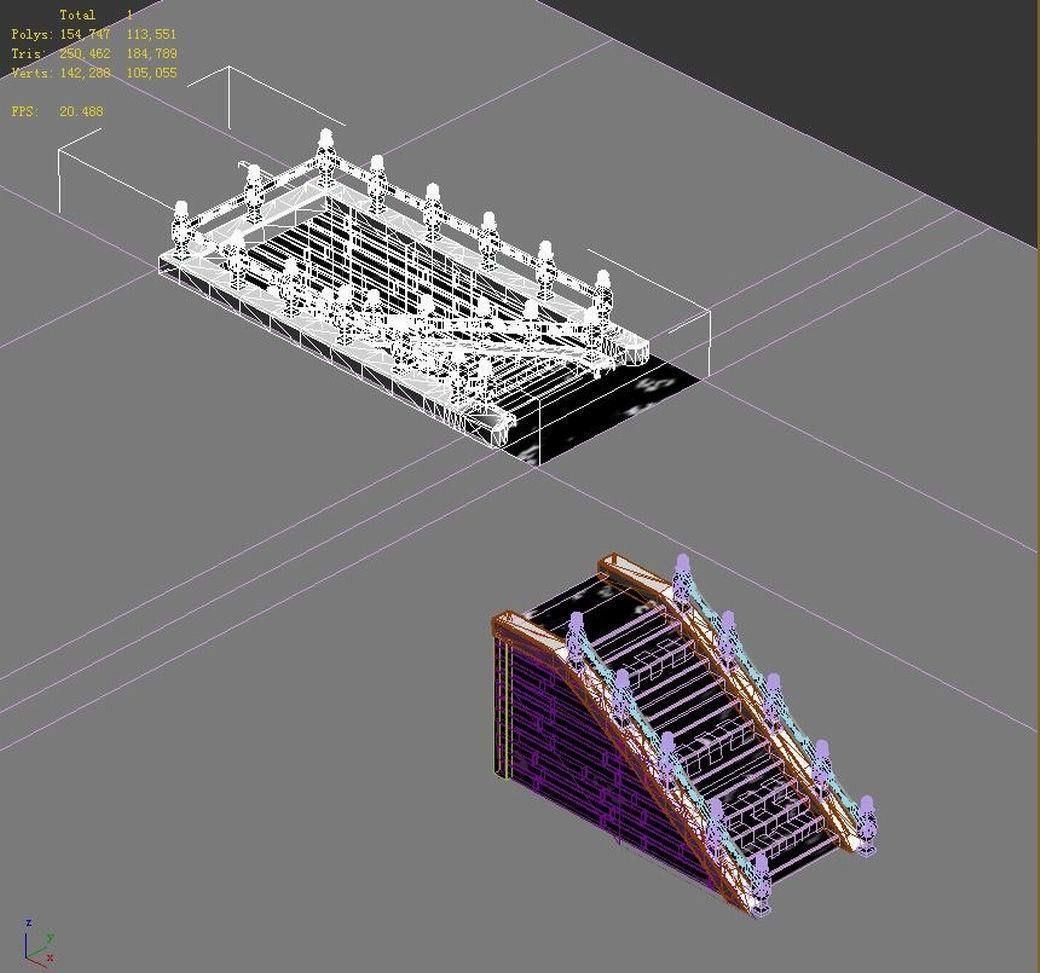 Pagoda - Stairs 09 3D model_2