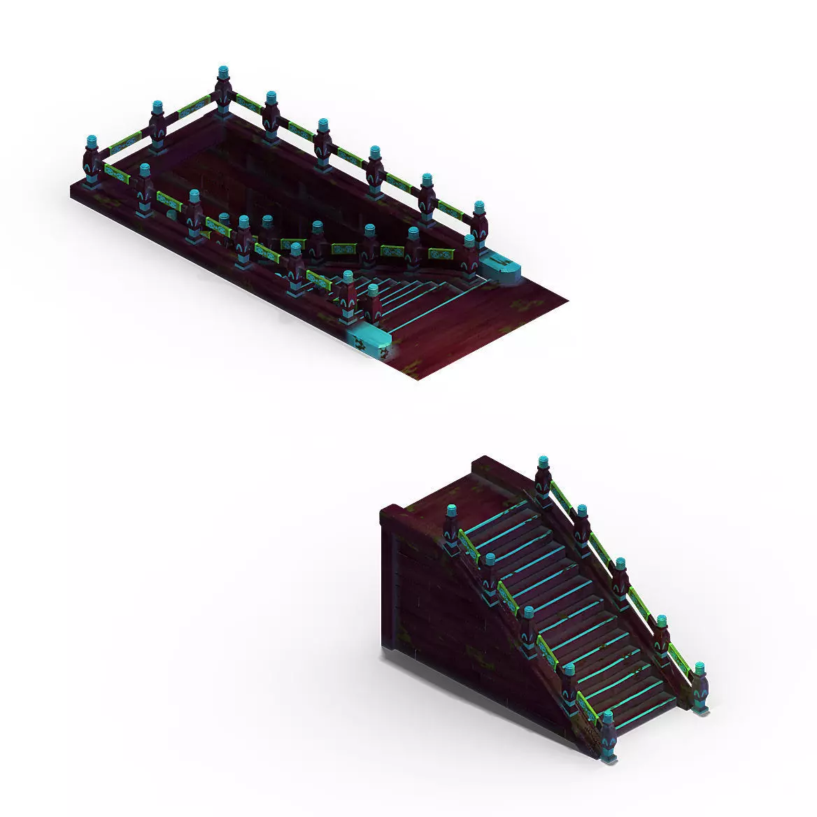 Pagoda - Stairs 09 3D model_0